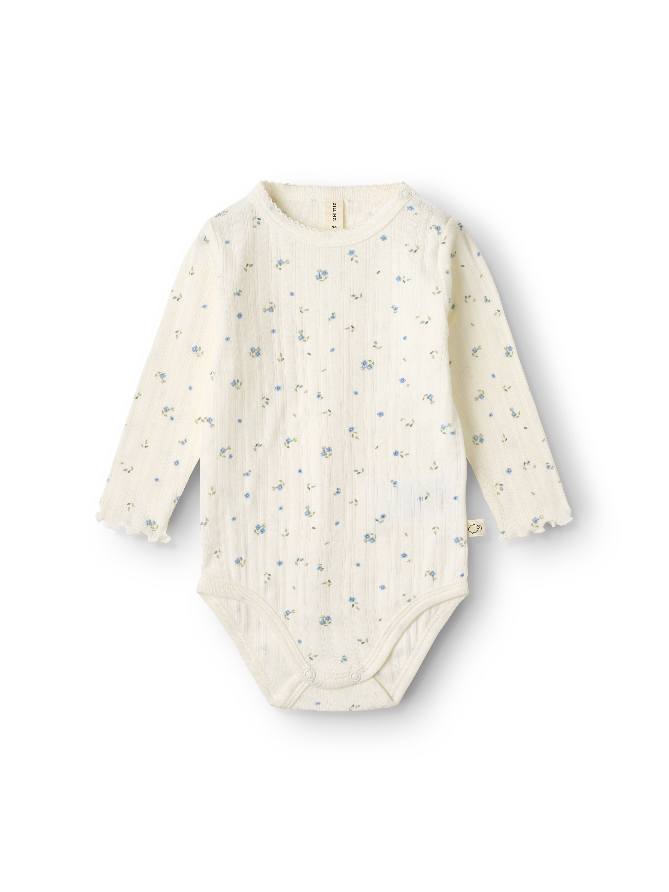 Pointelle romper lange mouw van katoen voor baby’s