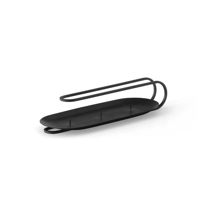 Audo - Clip Kerzenhalter, 3-armig, H 5 cm, schwarz