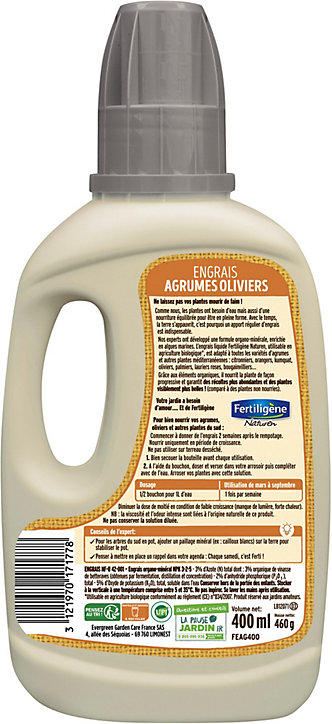 Engrais agrumes oliviers UAB Fertiligène 400ml
