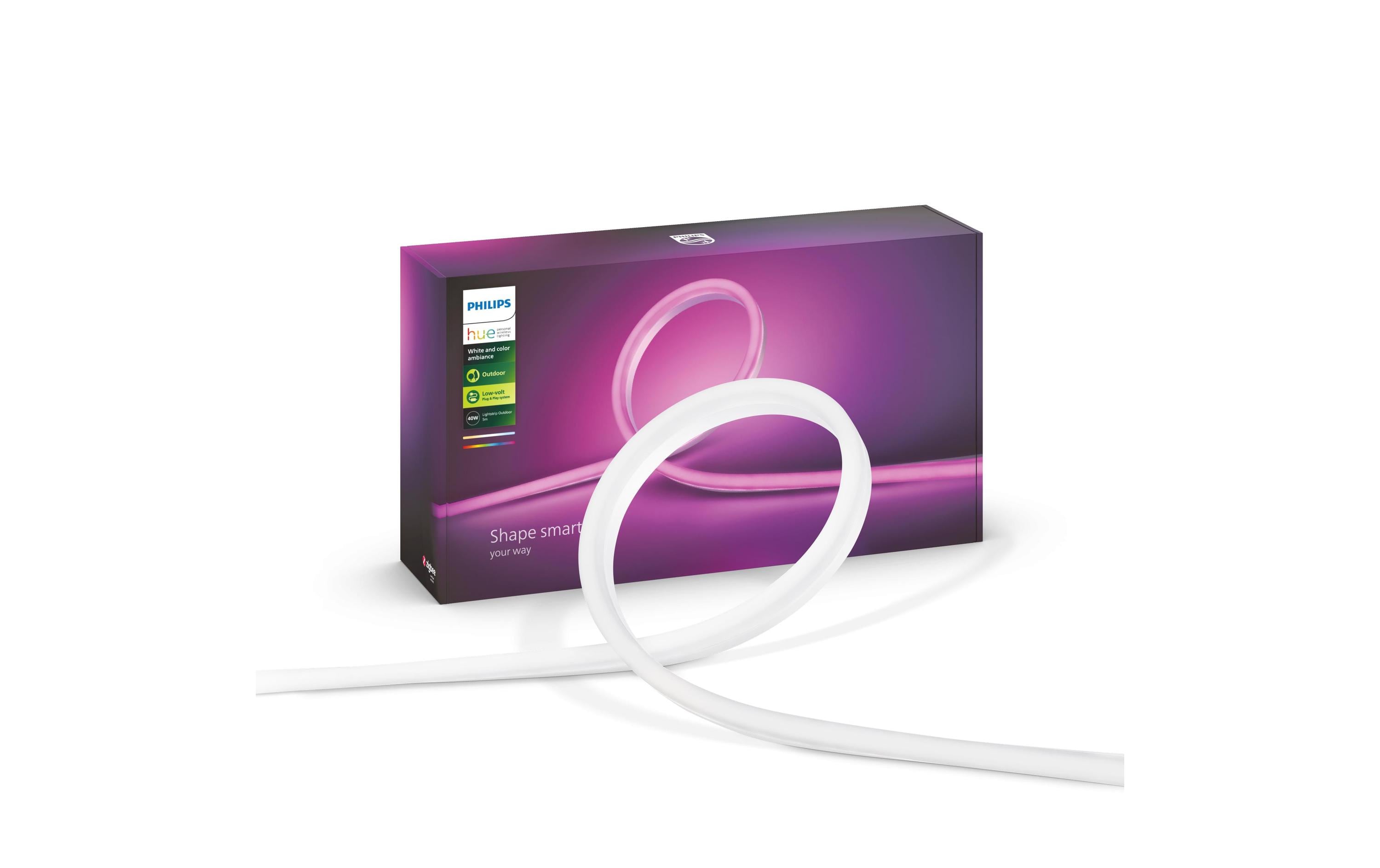 White & Color Ambiance Lightstrip Outdoor 5m Niedervolt<br>Philips Hue Lightstrip Outdoor 5 m White & Color Ambiance
