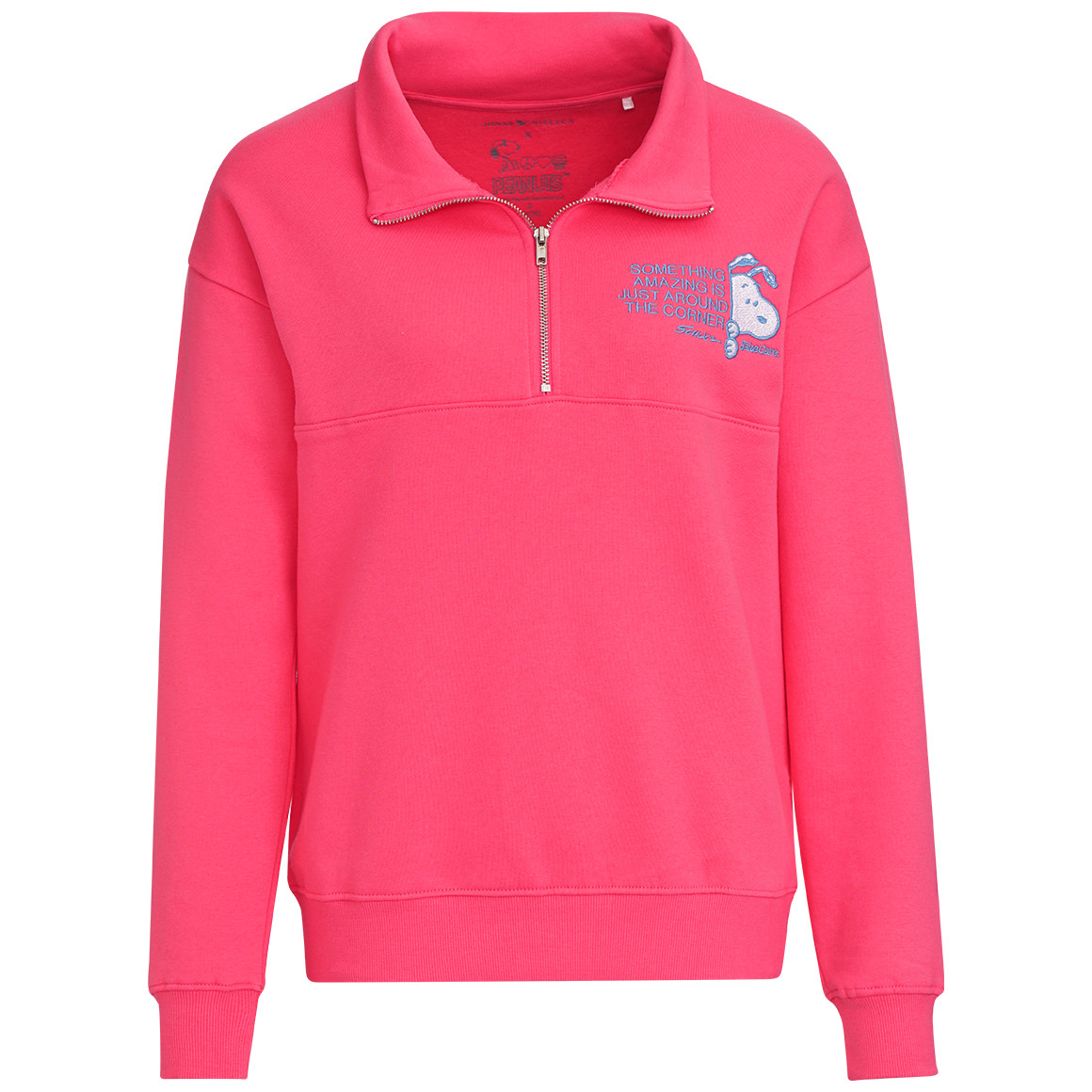 Jonas Nielsen Peanuts Sweatshirt im Troyer-Style pink