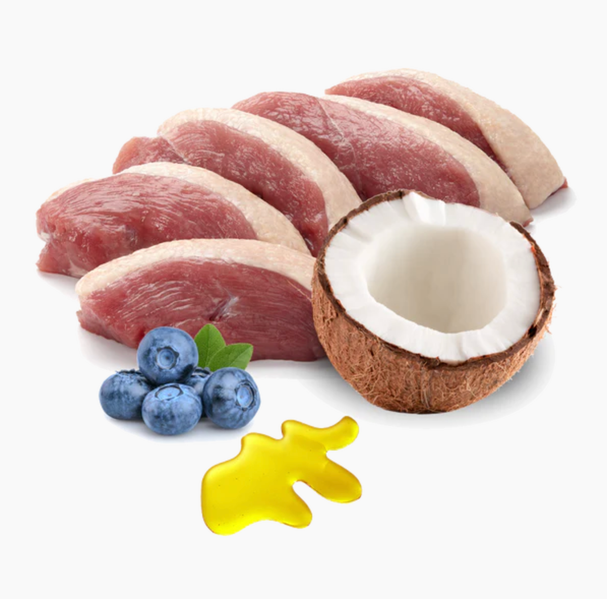 Ração úmida orgânica de pato para gatos (100g) | com 96% de carne bovina | Sem grãos | Sem batata | Sem aditivos | Proteína única | 1 sachê de 100g