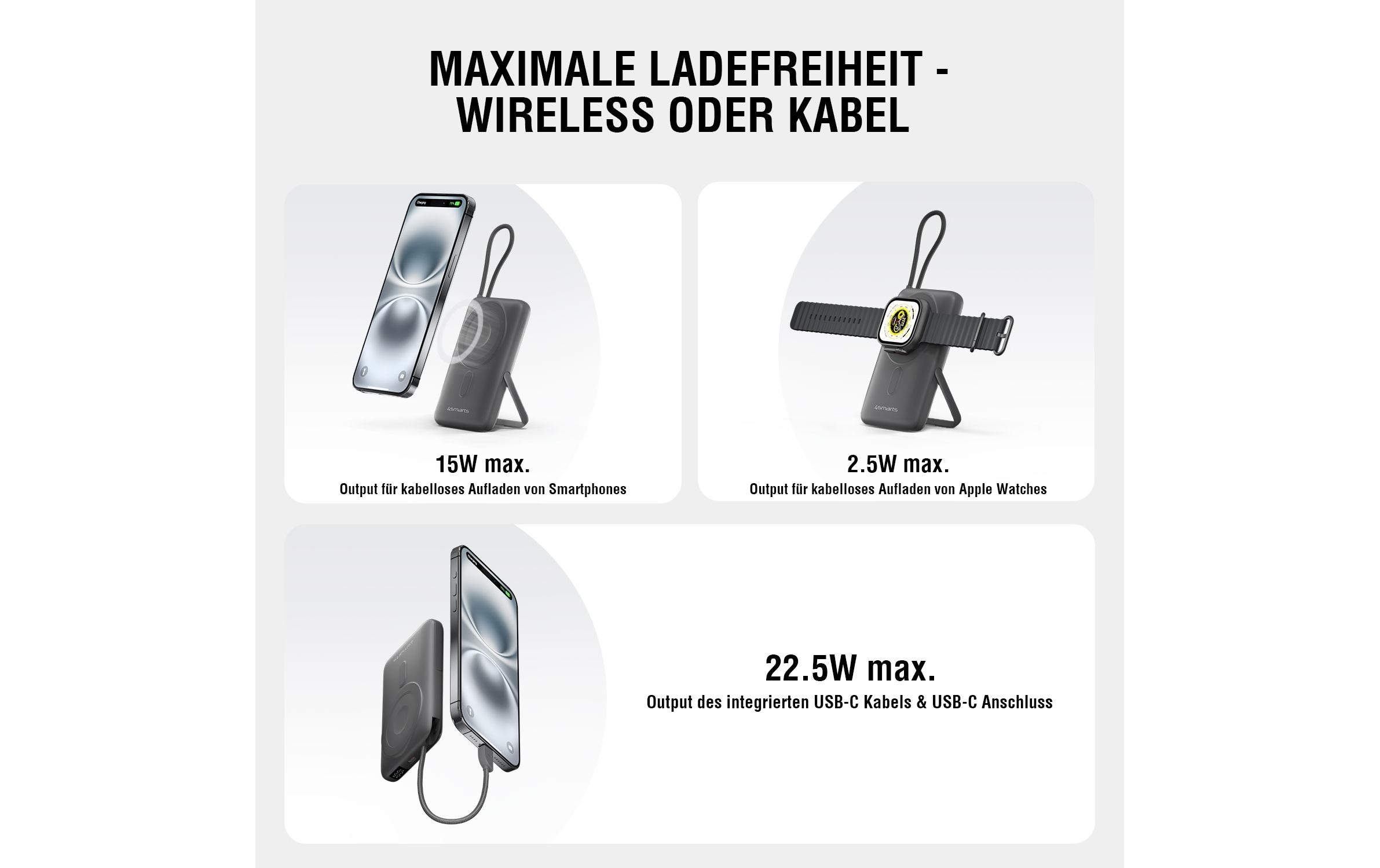 Powerbank Enterprise Pocket 10000 mAh, Qi2 ready 10000 mAhWireless Powerbank Enterprise Pocket 10000 mAh 22.5W, Qi2 ready, spacegrau