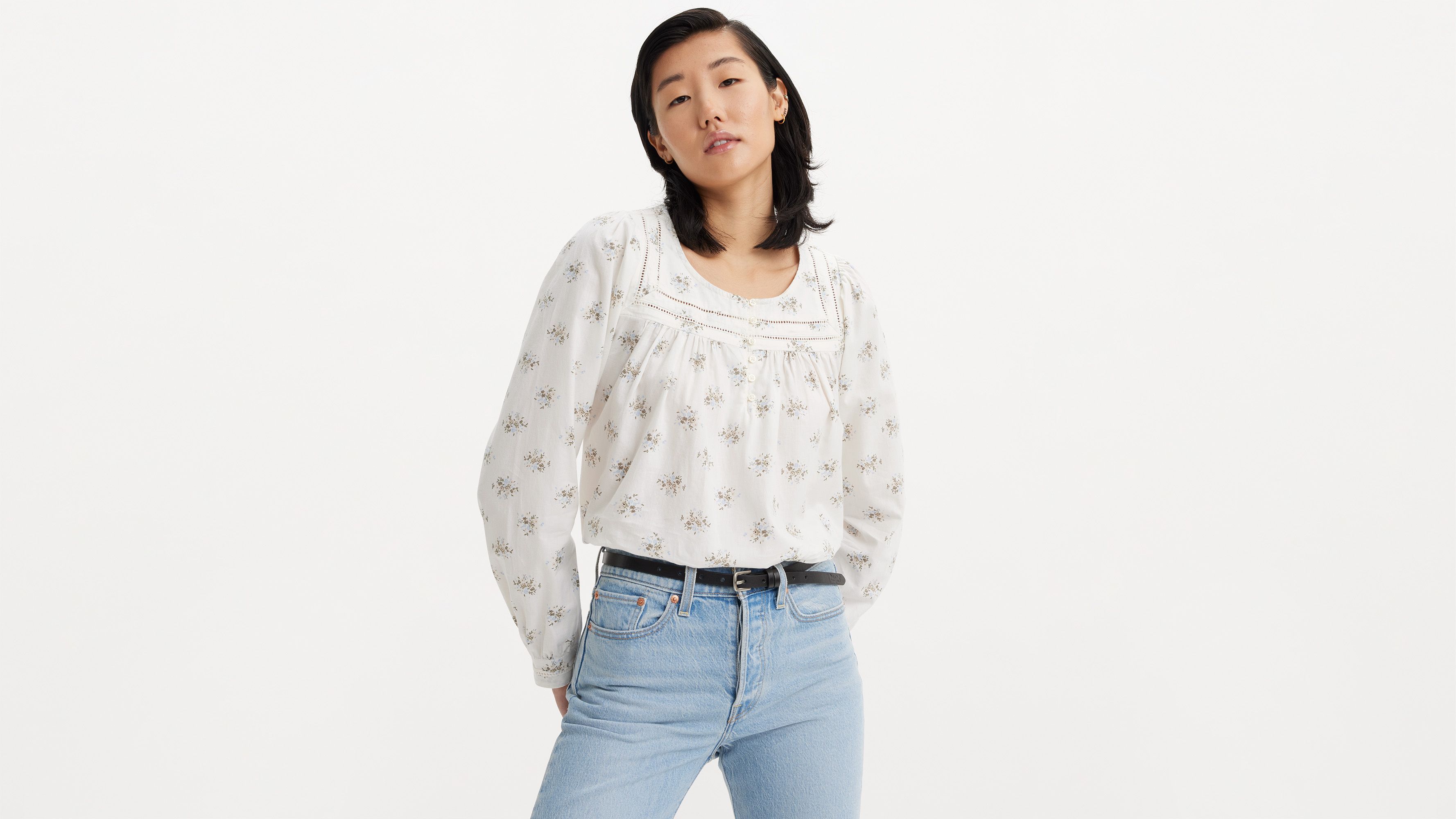 Blouse Mietra - Wendy Floral Egret - Multicolore