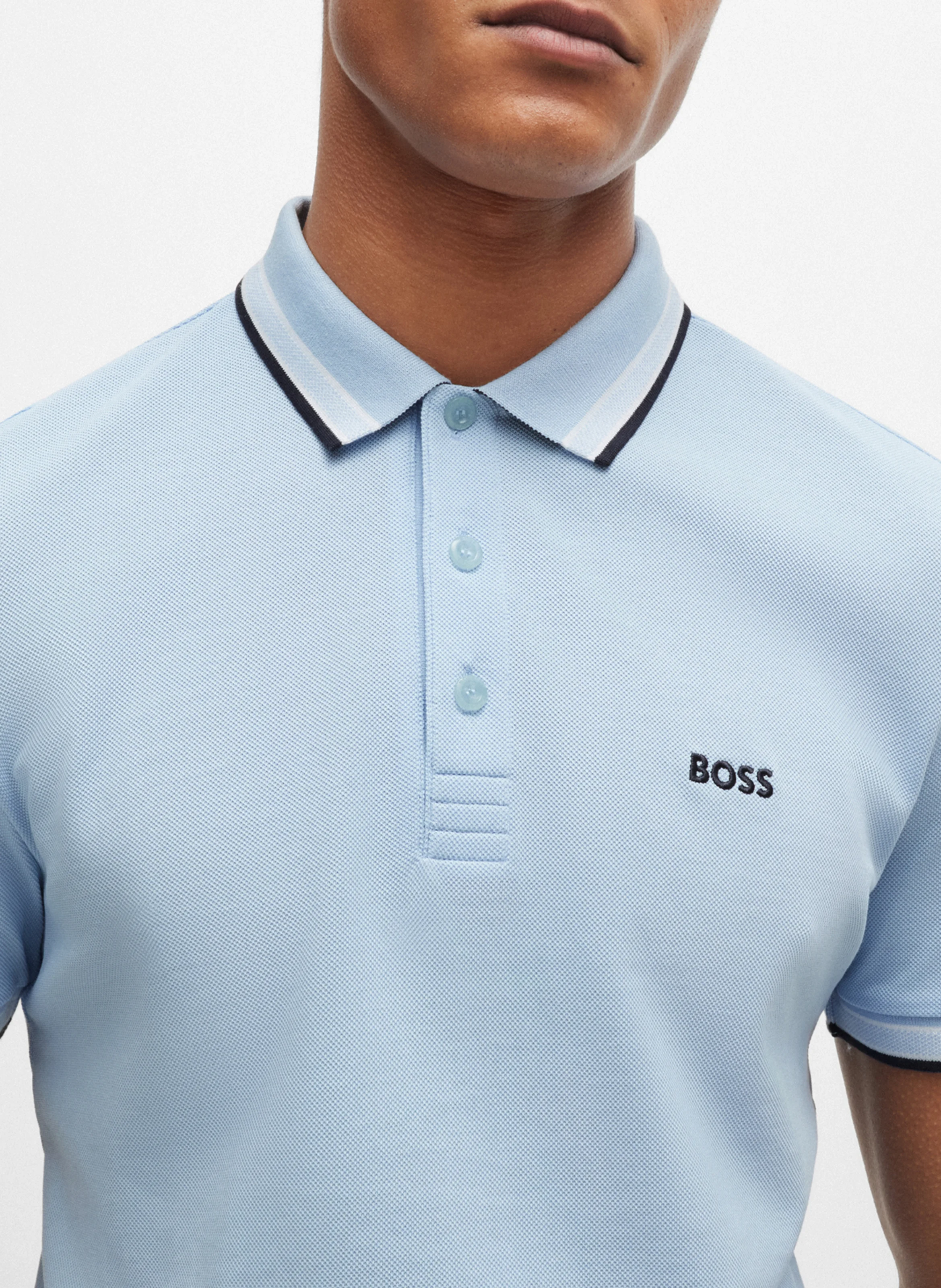 Polo regular fit en coton | Bleu
