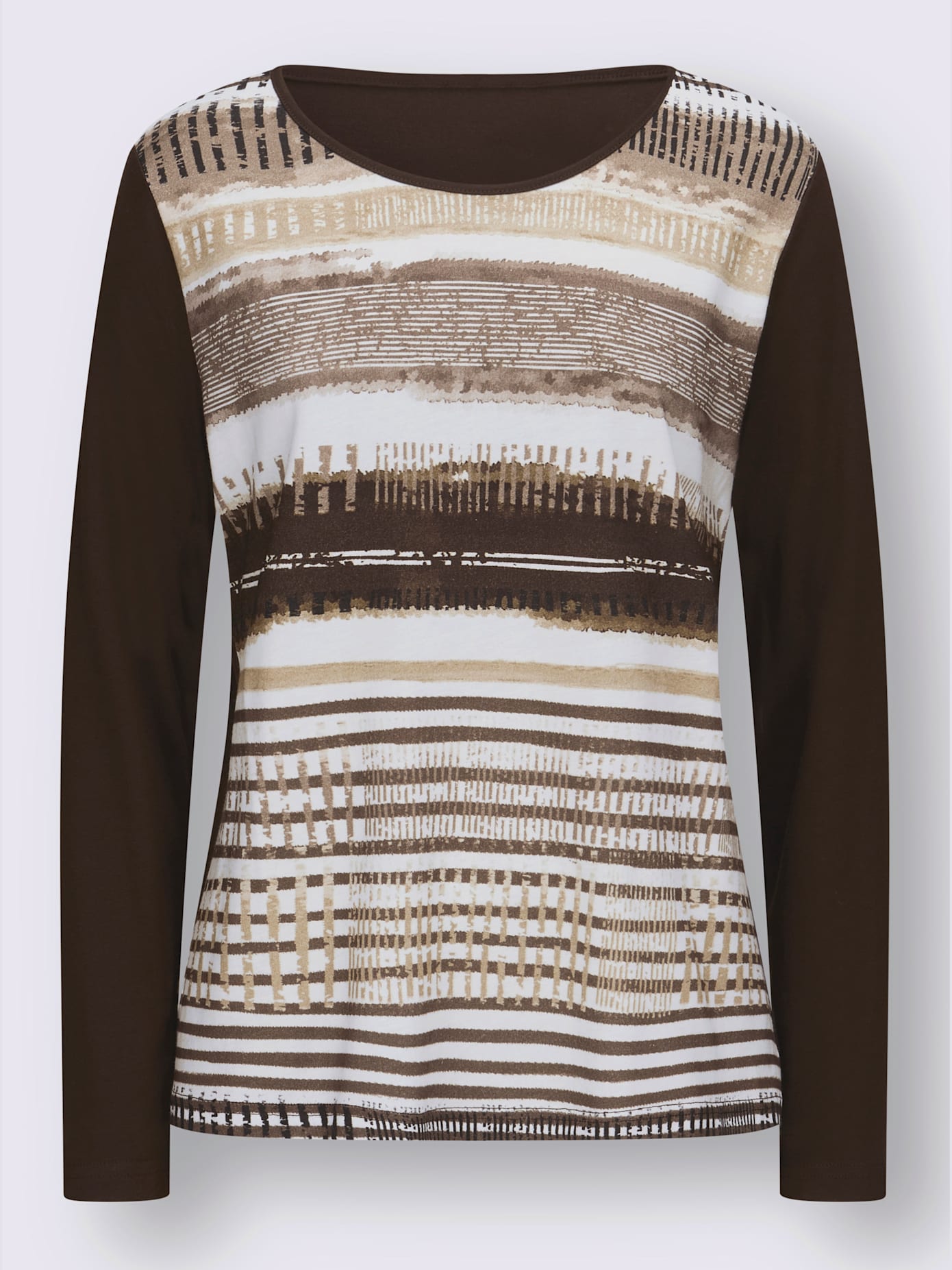 T-shirt avec un imprimé tendance et manches longues
