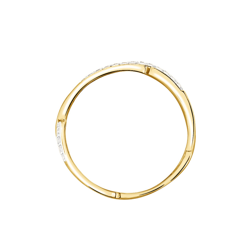 Bague Eister Or Jaune Oxyde De Zirconium