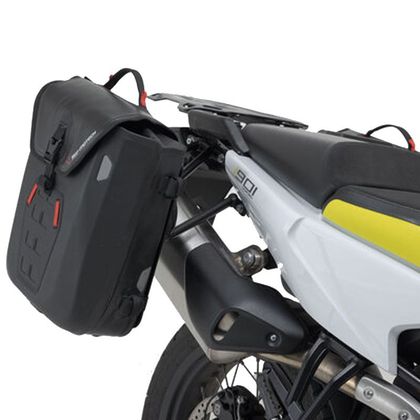 Sacoches cavalières SW-MOTECH SysBag WP M/M (17-23 litres x 2) complet avec support - Noir