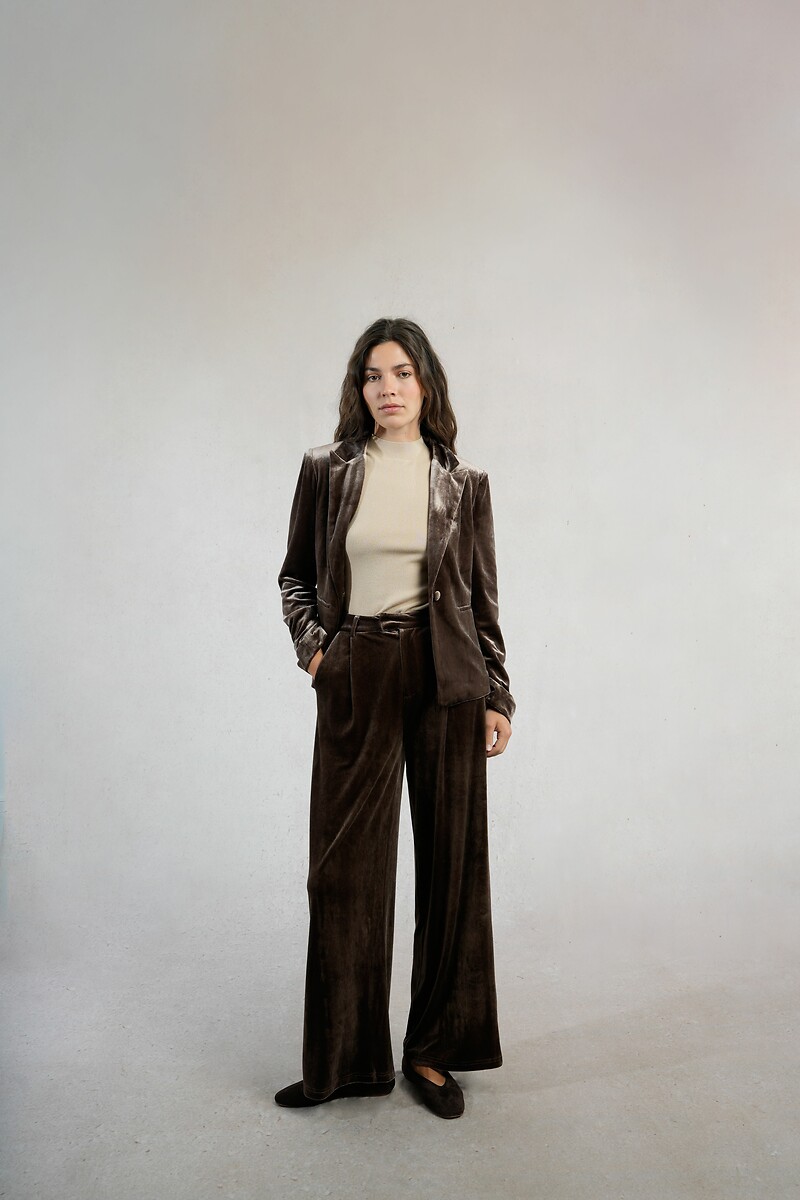 MOLLY BRACKEN<br>Calças largas de veludo