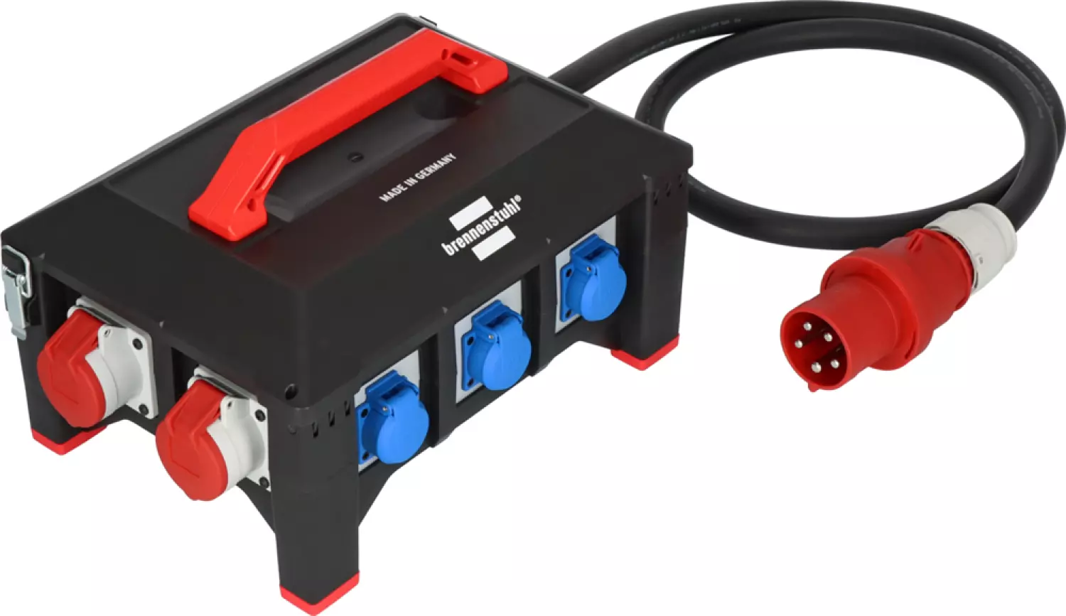 Brennenstuhl Professional BSV 5-63A rubber stroomverdeler - H07RN-F 5G16,0 1xCEE32A 2x16A, 6x230V - 2m