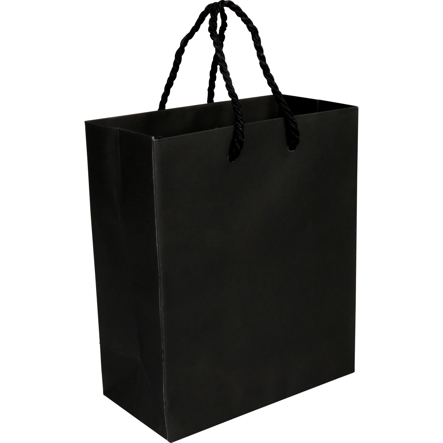 Tas, Papier, met koord, 16x 8x19cm, draagtas, zwart