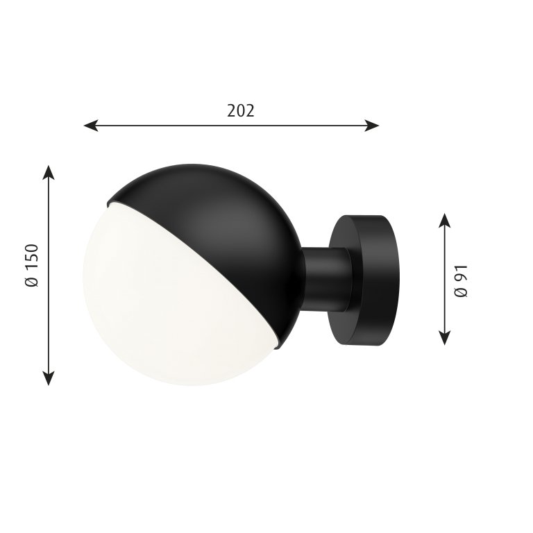 Louis Poulsen VL Studio wandlamp zonder stekker zwart