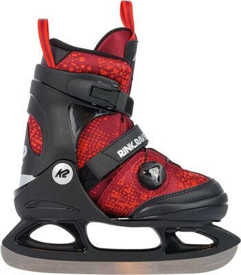 K2 Rink Raven Ice Boa Skøyter, Black/Red