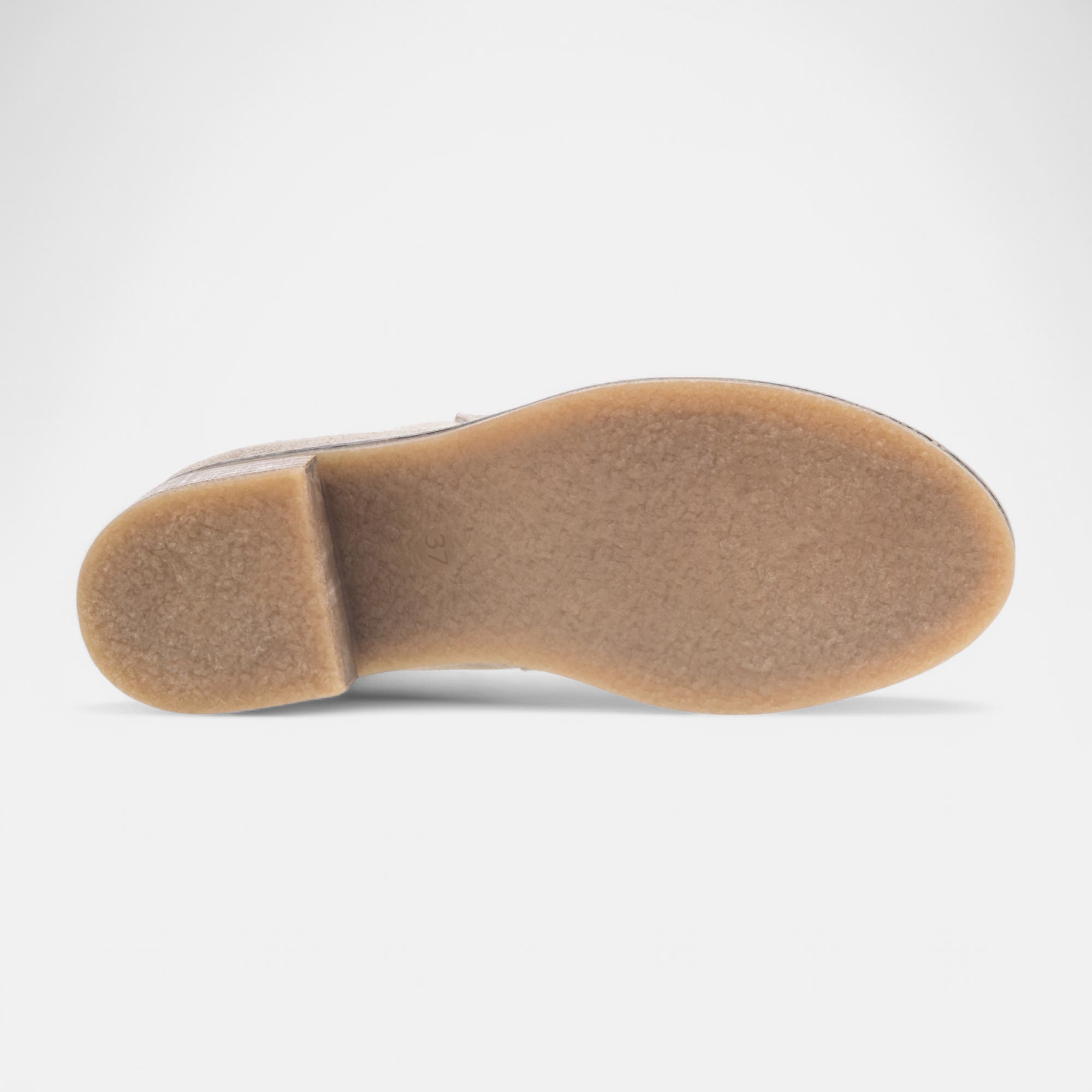 Boots à talon Femme en cuir beige