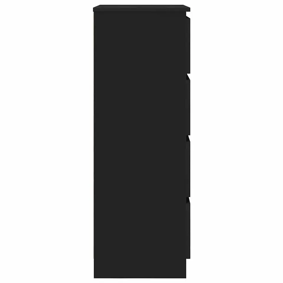vidaXL - Dressoir - Zwart - Bewerkt hout