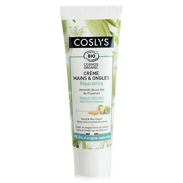 Creme Reparador para Mãos e Unhas Coslys Organic com Amêndoas Doces 50ml