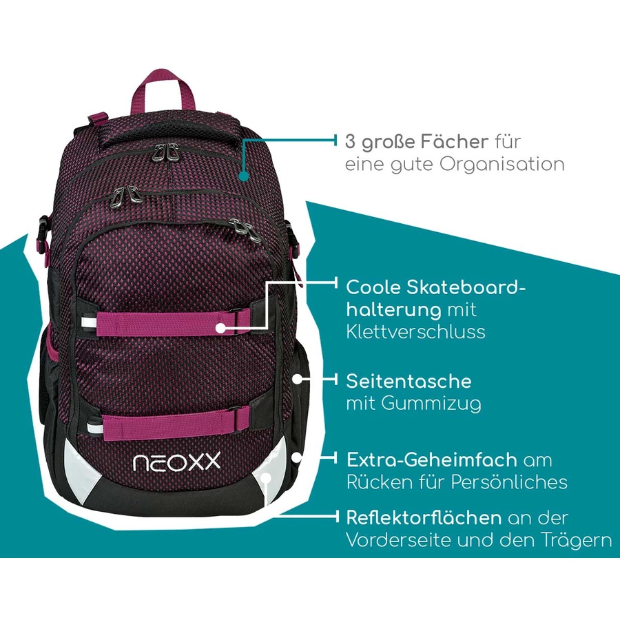 neoxx Active Schulrucksack Crazy in Mesh
