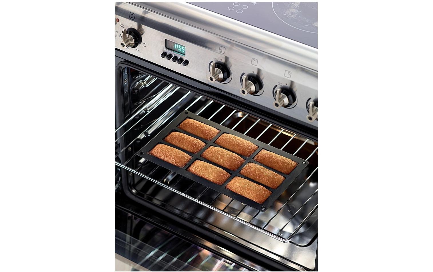 Cake-Backform Silikon, Schwarz, 9 MuldenKuchenbackform