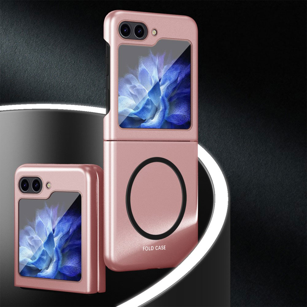 Samsung Galaxy Z Flip7 FE / Z Flip6 Hybrid Hülle TPU Bumper   Kunststoff Rückseite   Kameraschutz MagSafe-Modul - Schwarz / Transparent