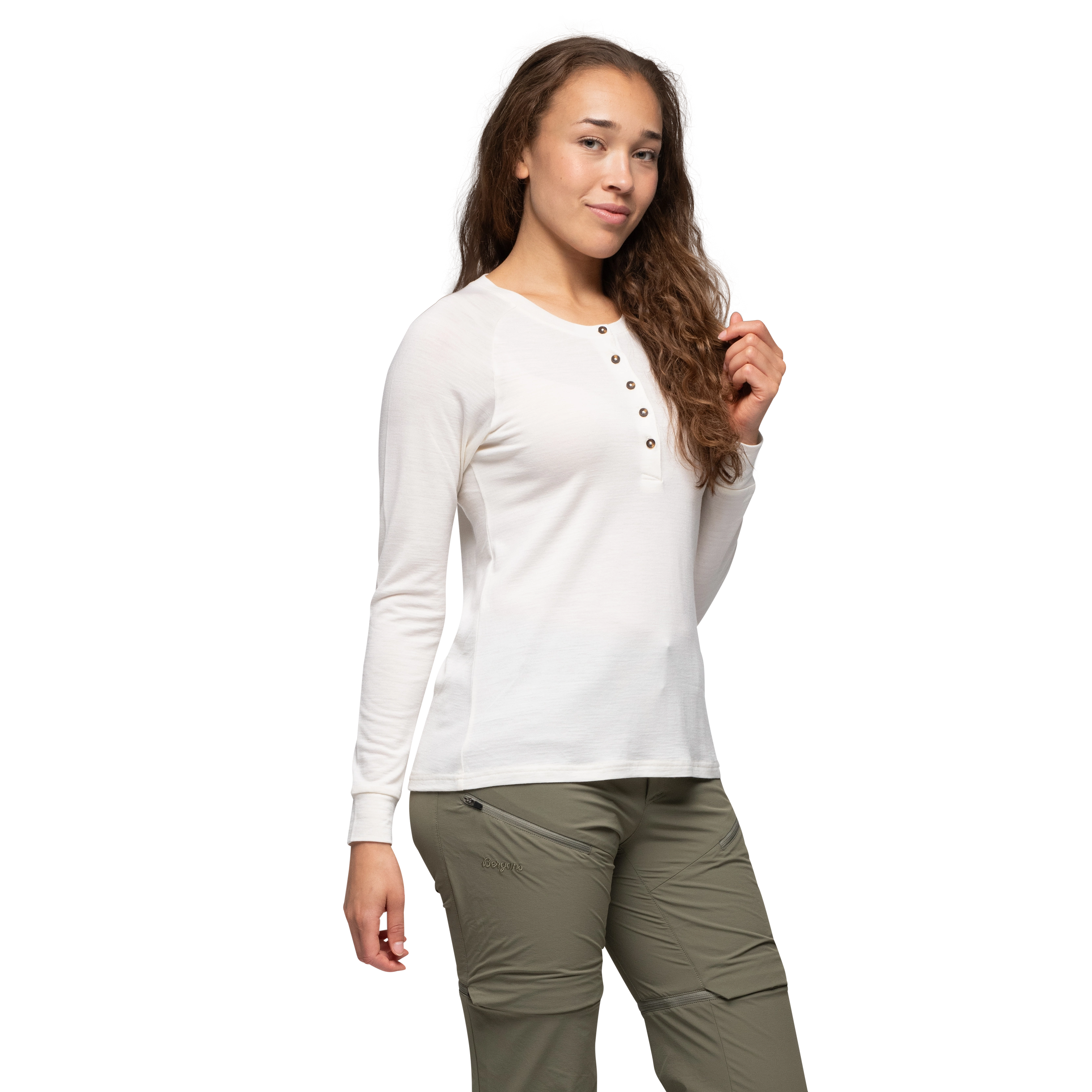 Lysebu Wool Henley Women Vanilla White
