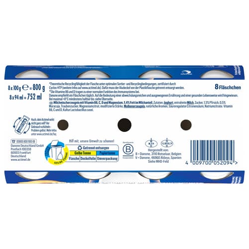 Actimel  3in1 Pfirsich & Maracuja