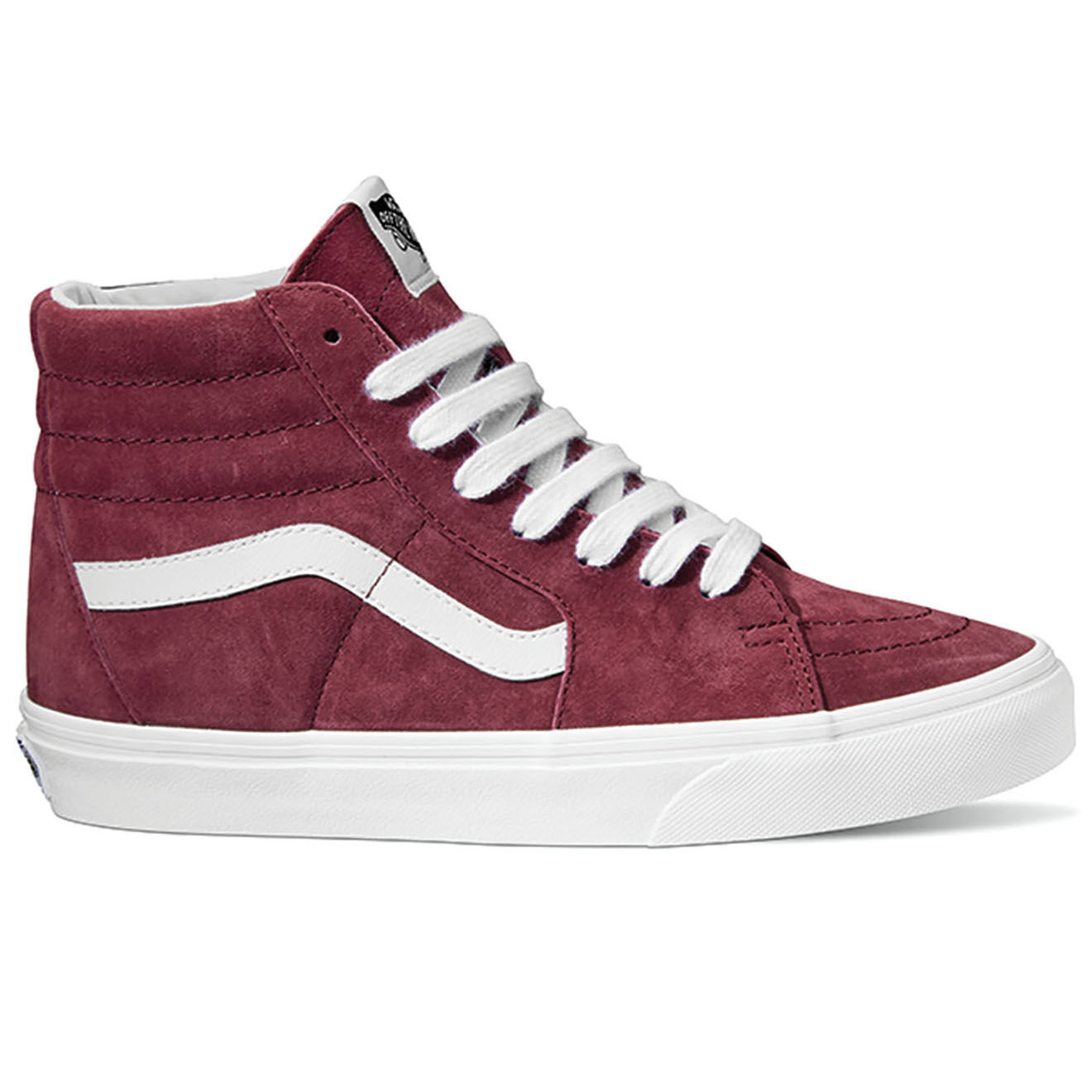 Vans Sneakers en Velours de Cuir SK8-Hi bordeaux
