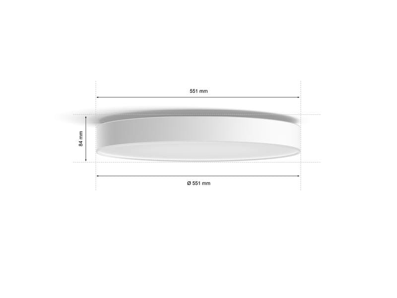 Philips Hue White Amb. Enrave Deckenleuchte XL weiss 4750 l Deckenlampe steuerbar mit Philips Hue