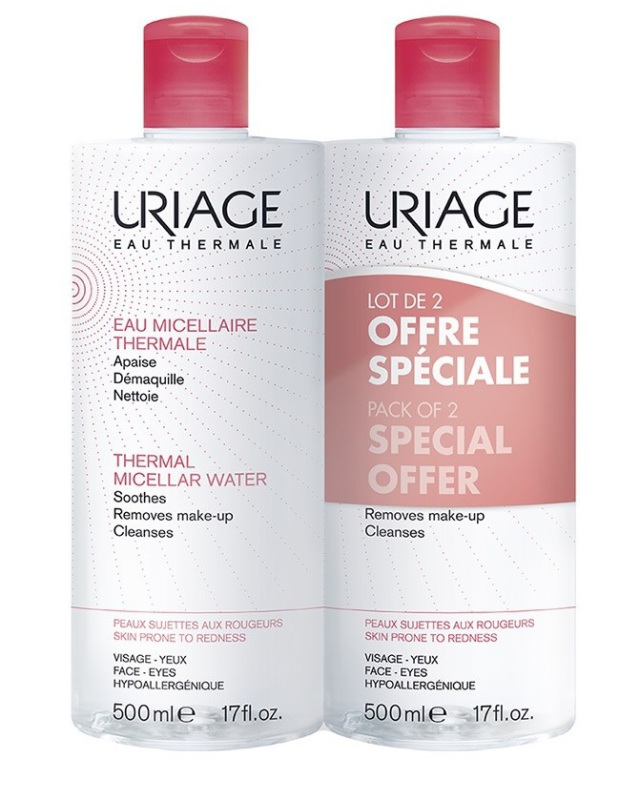Uriage Micellair Reinigingswater Gevoelige Huid2 x 500 ml