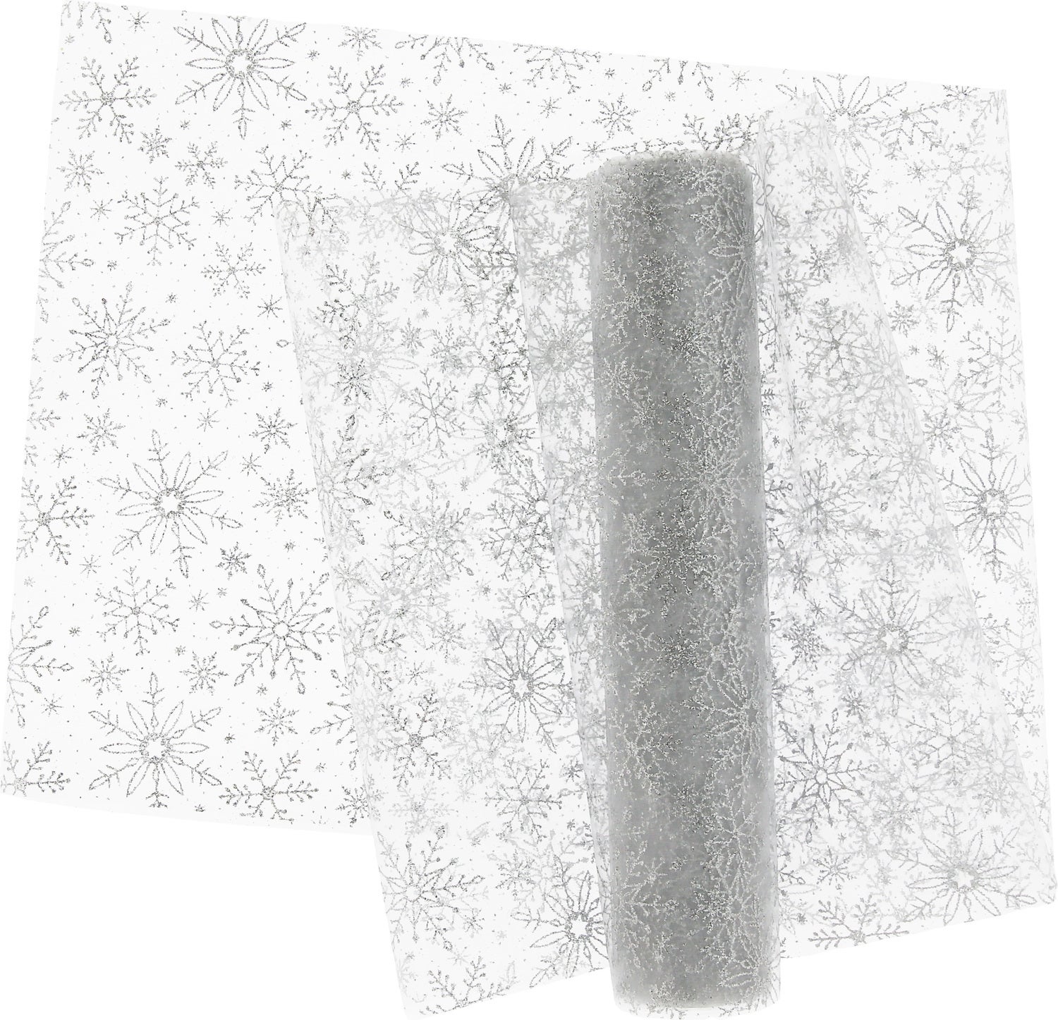 Unique Living decofabric Ice Star zilver 28 x 300 cm