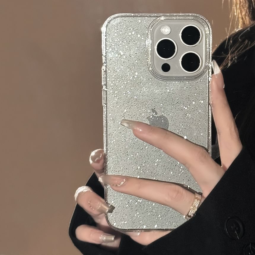 Mobby - Glitter telefoonhoesje - iPhone 15 Pro Max / 15 Pro / 15 Plus / 15 / 14 Pro Max / 14 Pro / 14 Plus / 14 / 13 Pro Max / 13 Pro / 13 / 13 mini / 12 Pro Max / 12 Pro / 12 / 12 mini / 11 Pro Max / 11 Pro / 11