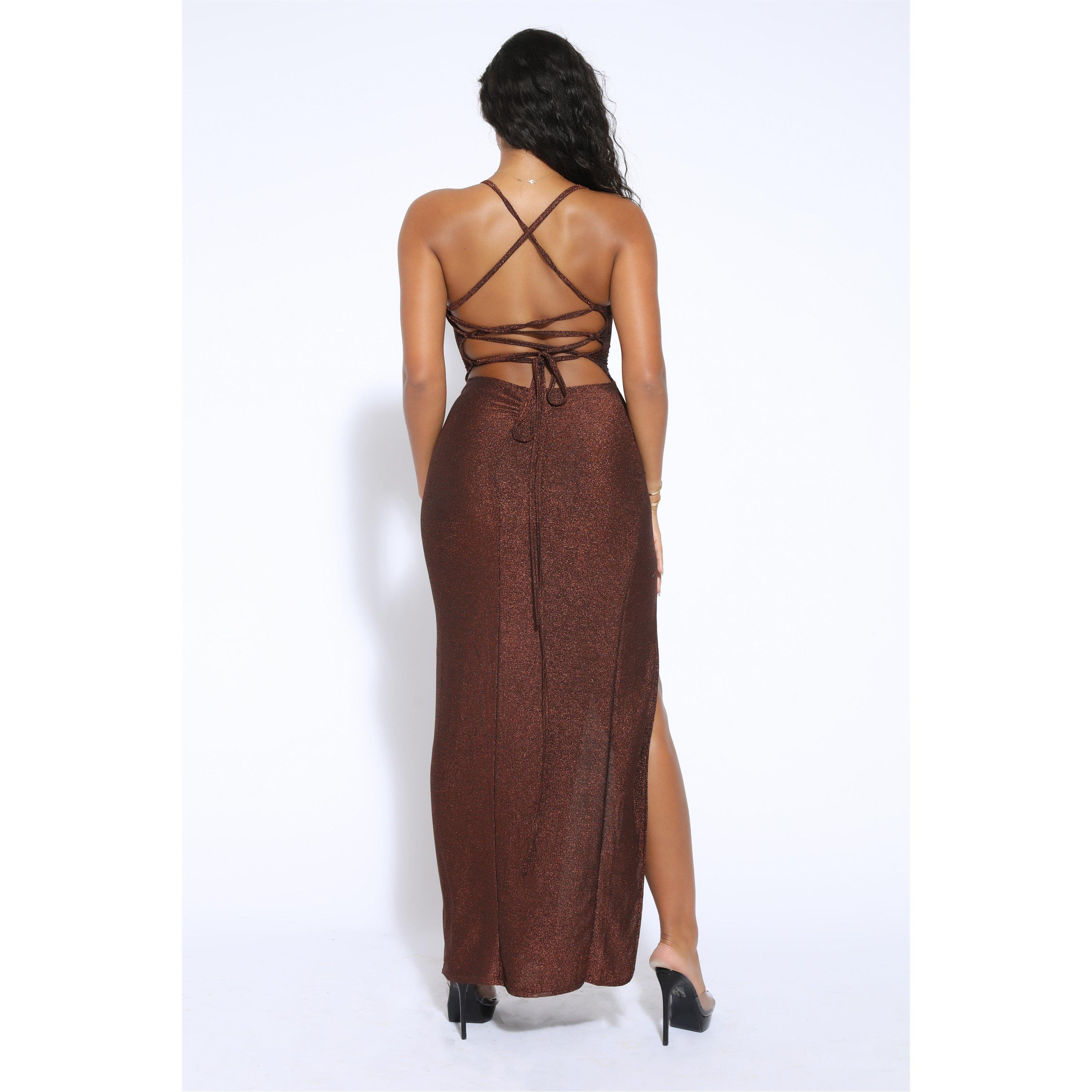 Honeyz Backless Maxi Dress Womens