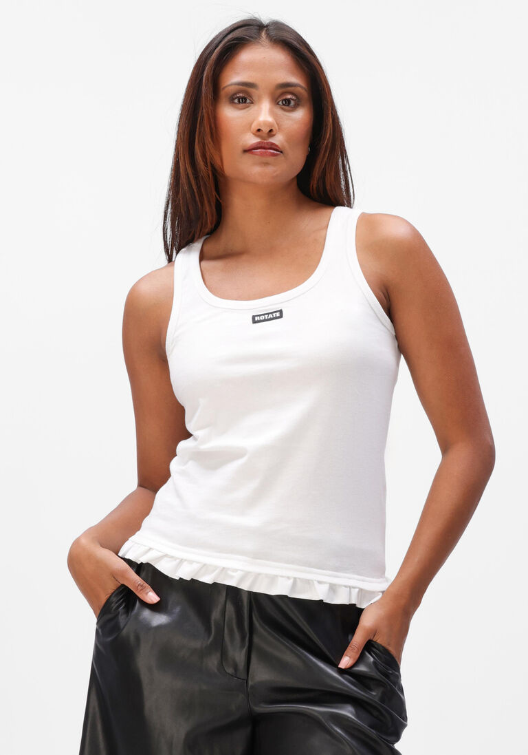 witte rotate tops & t-shirts ruffle hem tank top