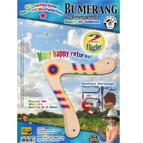 Kids at work boemerang diy - 2 vleugels