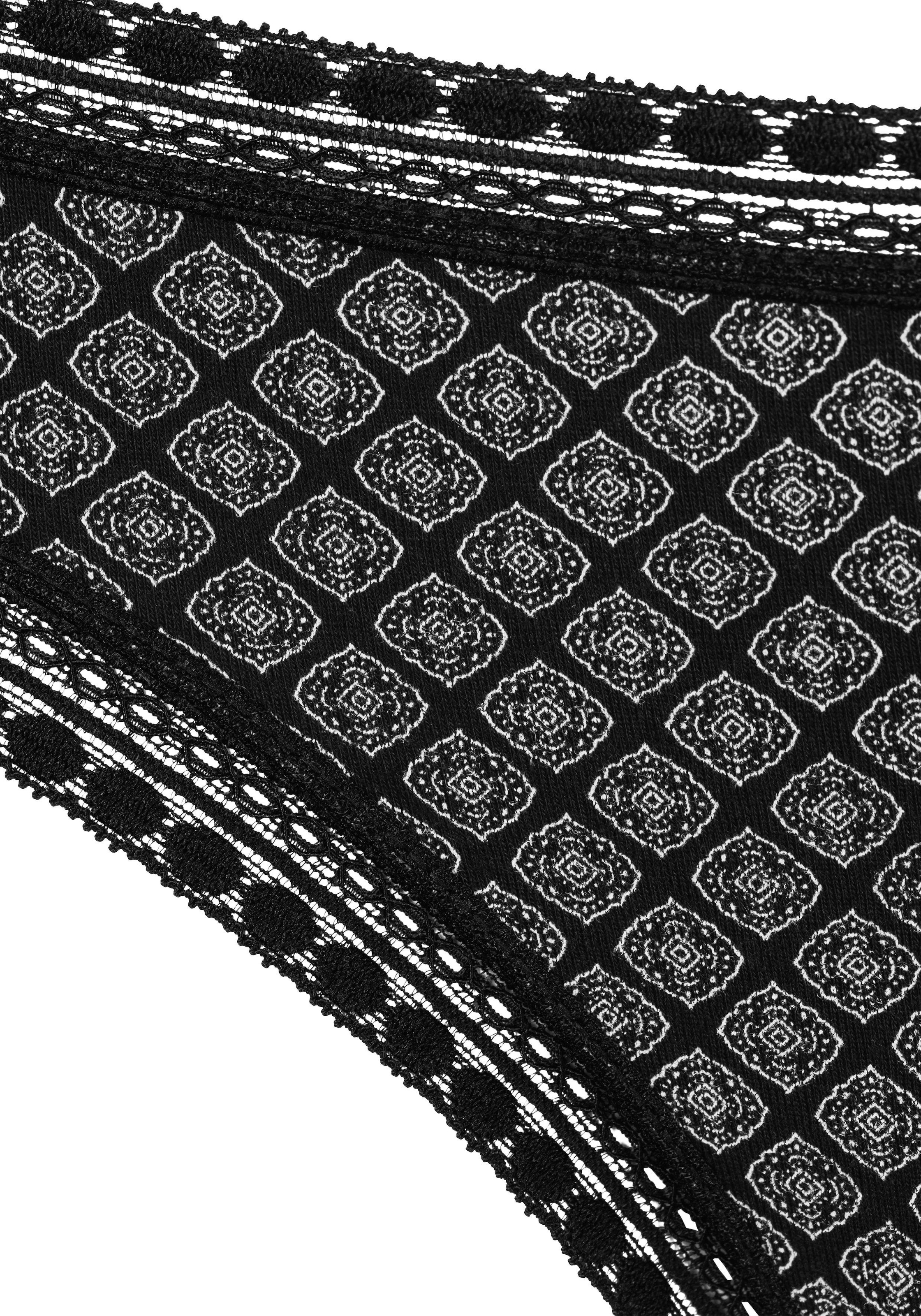 LASCANA Brasilslip , aus elastischer Baumwolle mit weicher Spitze