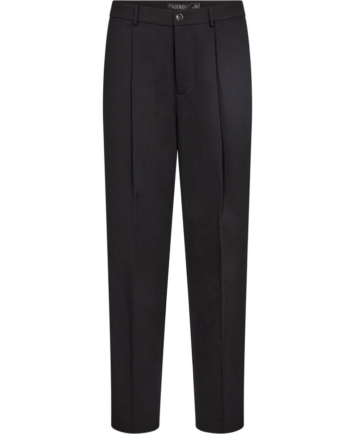Lauren Ralph Lauren Satin-Stripe Wool Crepe Straight Pant Sort