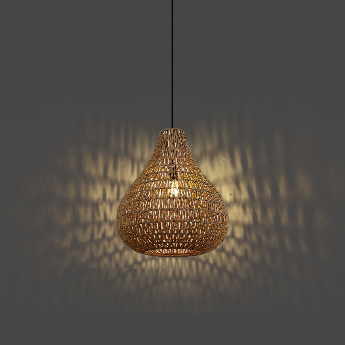 Scandinavische hanglamp bruin 45cm - Lina Natural