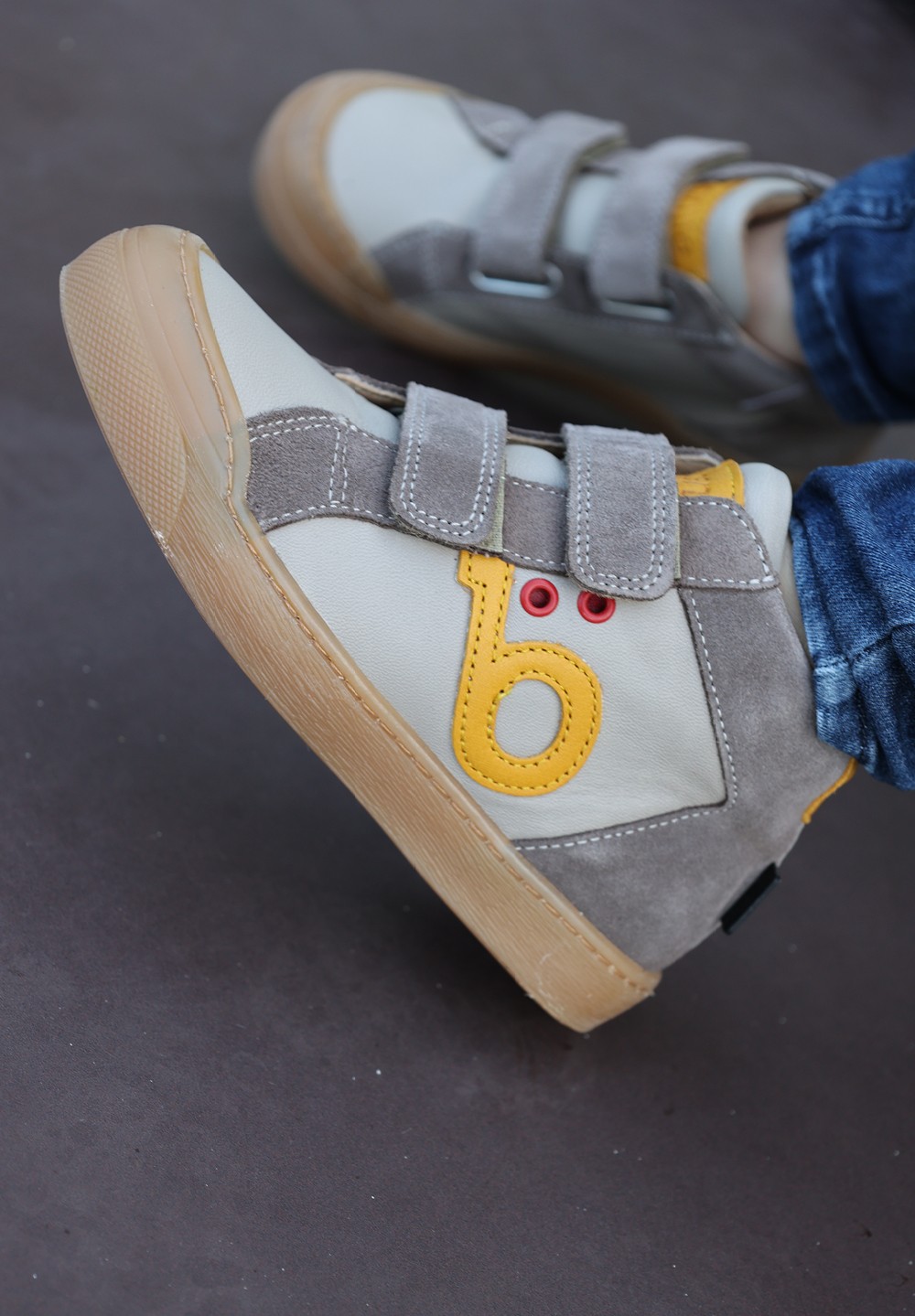 Rapperswil velcro   Kinder Beige Gelb