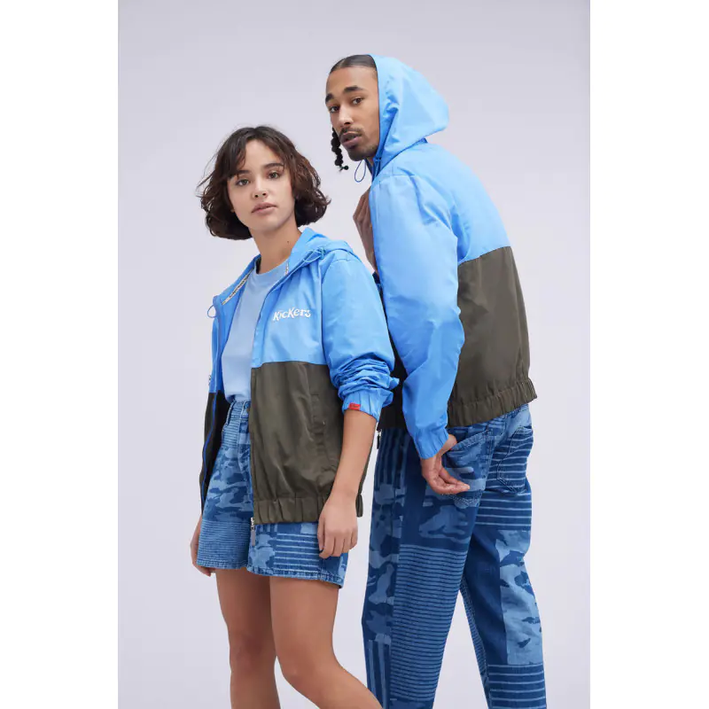 UPCYKICK RAIN JACKET BLEU KAKI VESTE Polyester No Gender