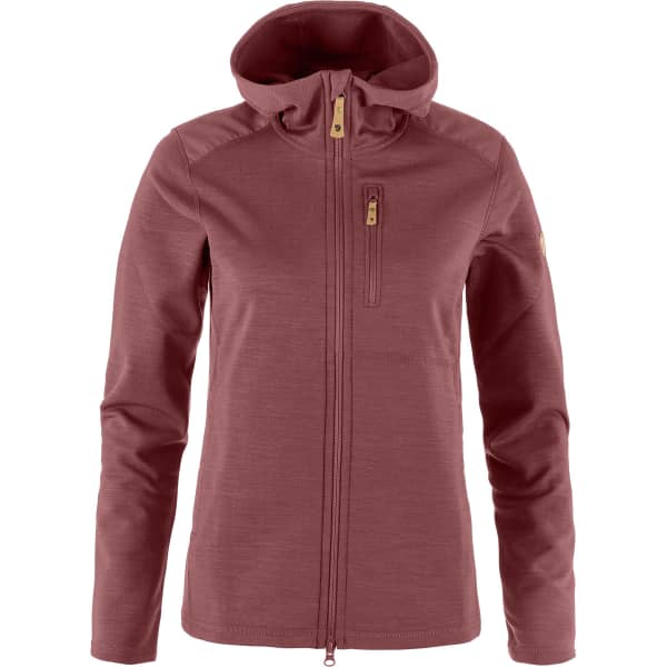 Veste polaire randonnée FJALLRAVEN KEB FLEECE HOODIE W MESA PURPLE
