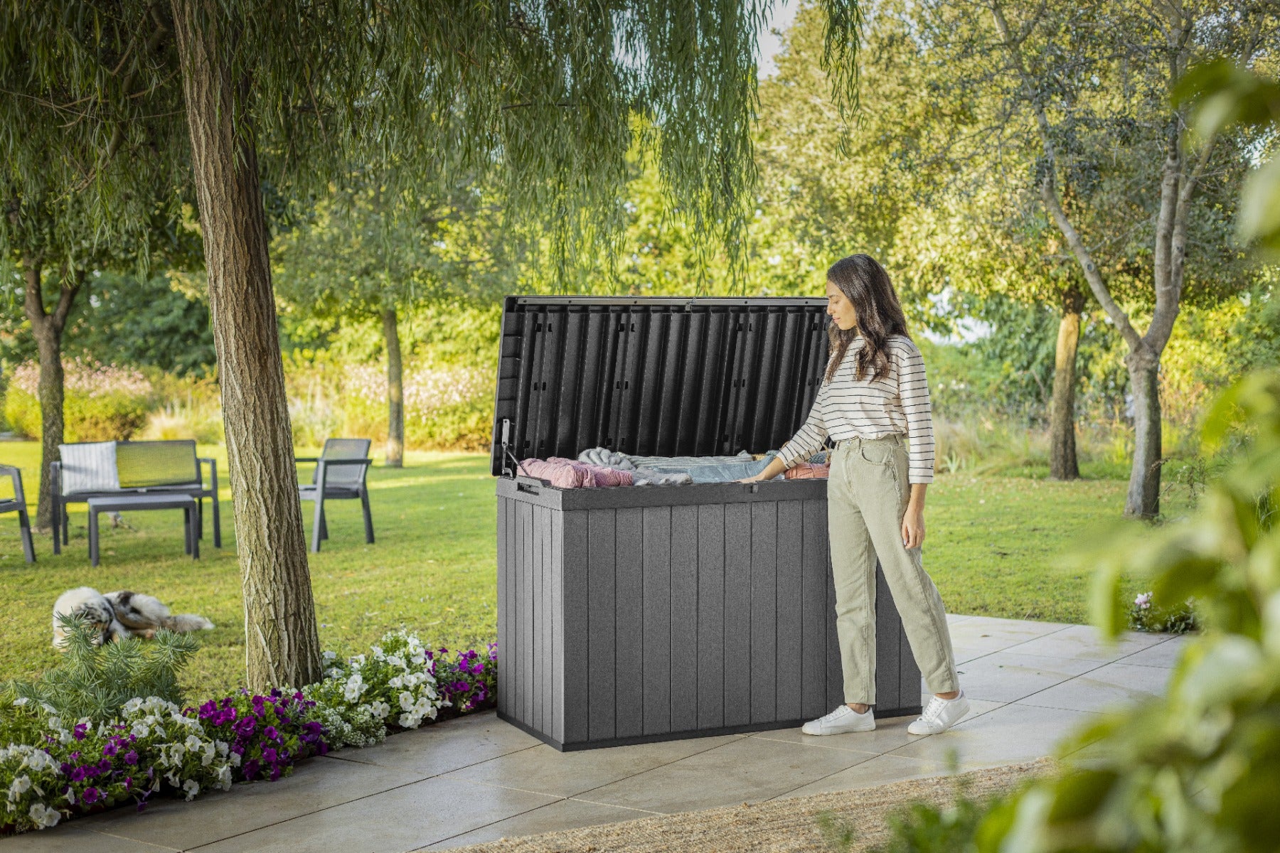 Keter Tuinbox Darwin 670 L grijs