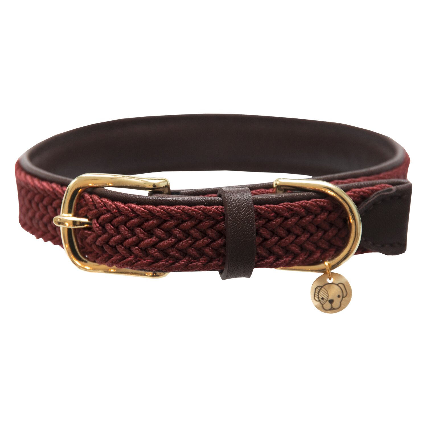 KENTUCKY DOGWEAR Hundehalsband Plaited Nylon  - bordeaux