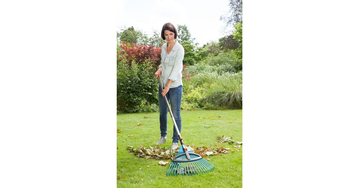 GARDENACombisystem kunststof verstelbare bladhark  (Turquoise, 3099-20)