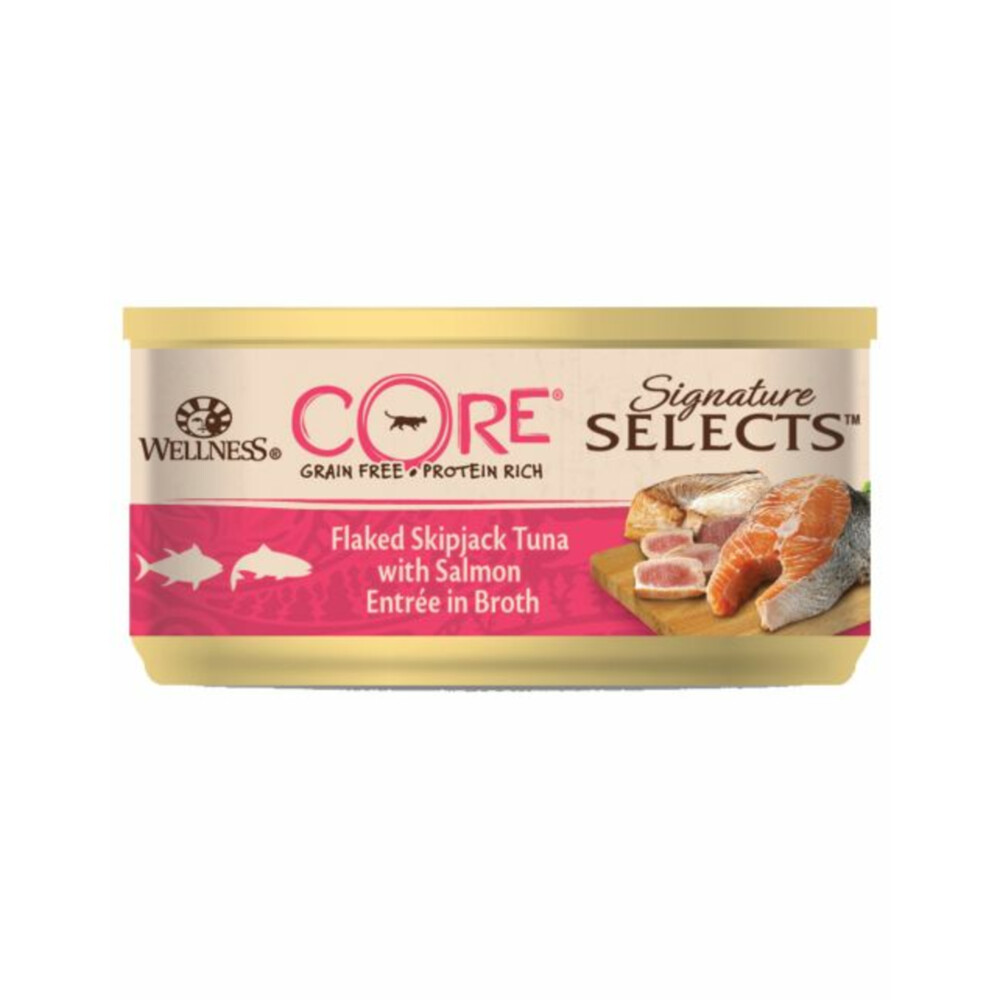 Wellness Core Kattenvoer Signature Selects Flaked Tonijn - Zalm79 gr