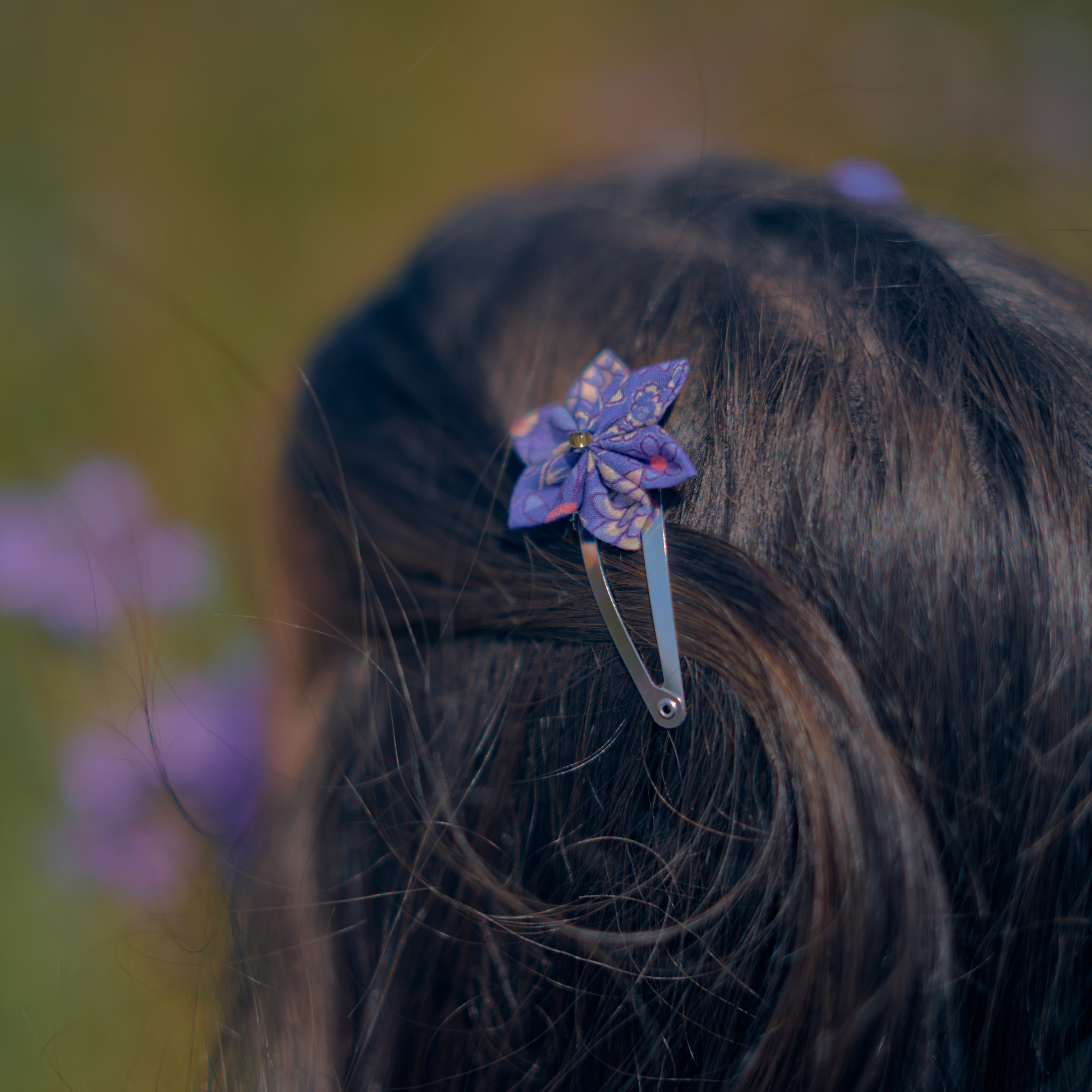 Barrette Clic-Clac Fleur Étoile Lavandula