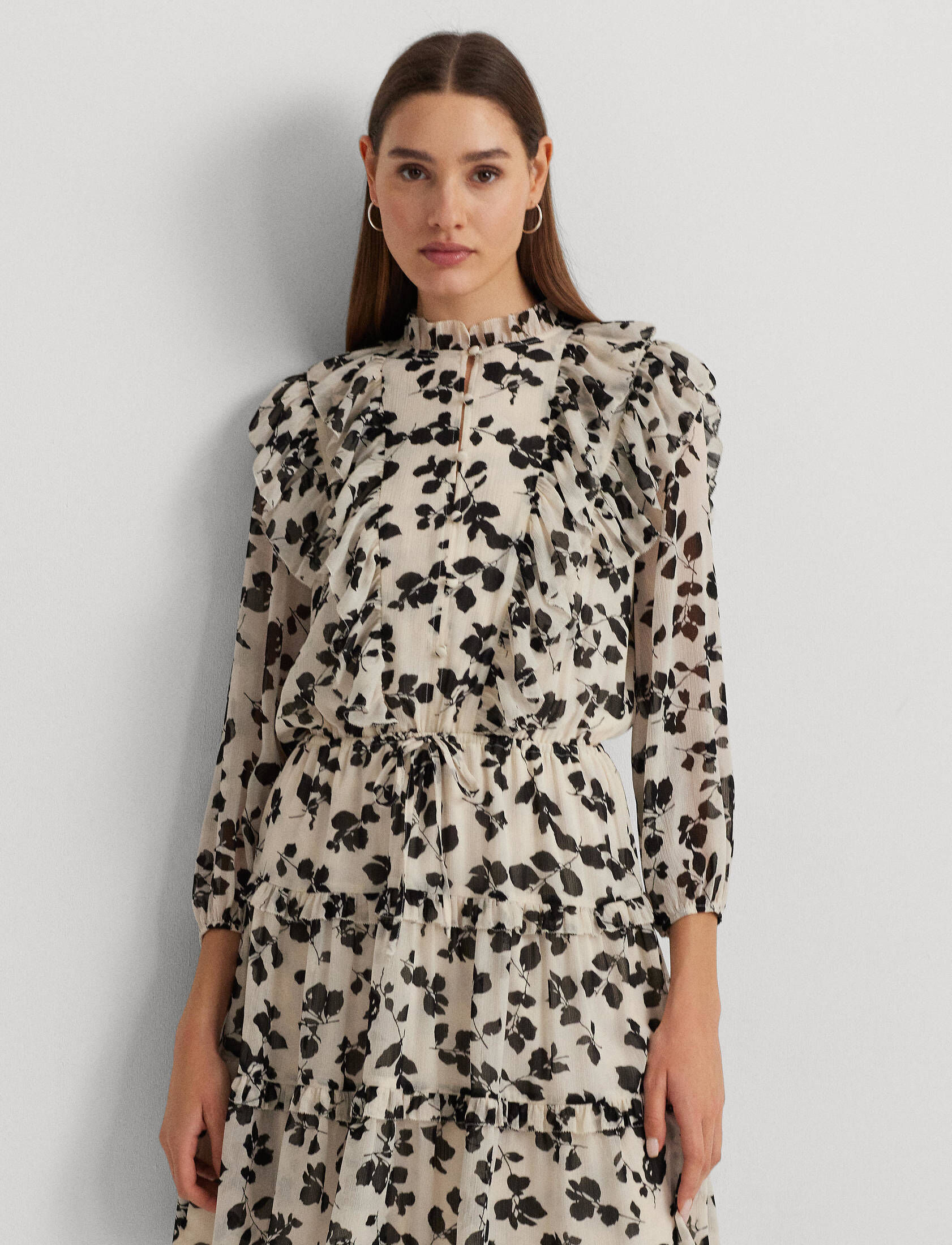 Lauren Ralph Lauren| Damen Kleid aus Knittergeorgette