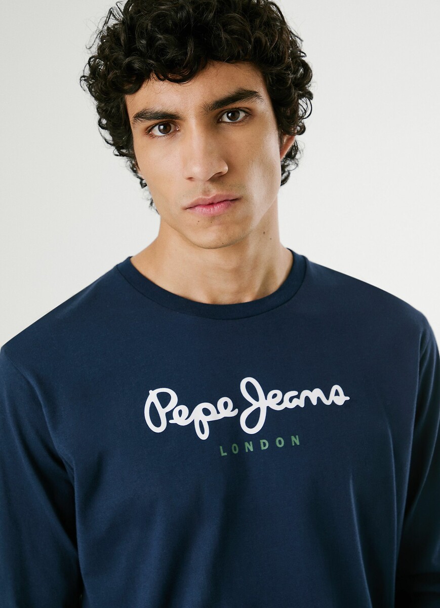 PEPE JEANS<br>Camiseta de manga comprida com gola redonda Eggo