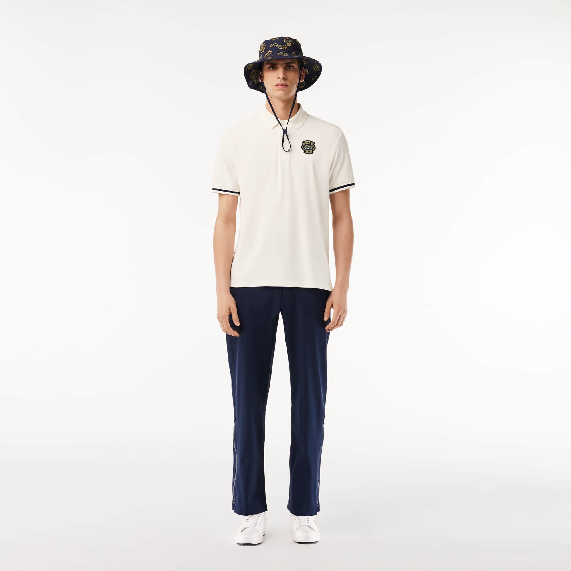 Polo Golf Ultra-Dry anti-UV Manches Courtes - Blanc - Lacoste - Homme