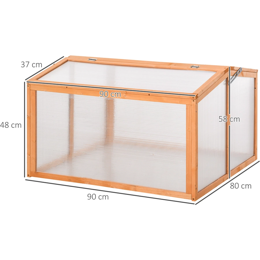 Outsunny Hochbeet mit Holzrahmen orange