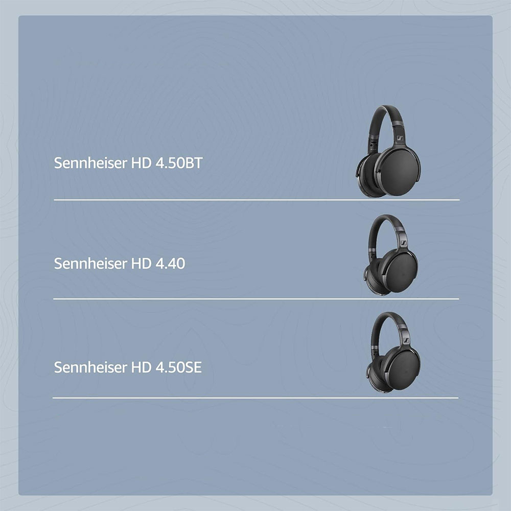 (2er Set) Sennheiser HD4.50BT / HD4.50 / HD4.50BTNC / HD 458BT / HD450 Kopfhörer Ersatz Ohr Polster Kissen - Schwarz
