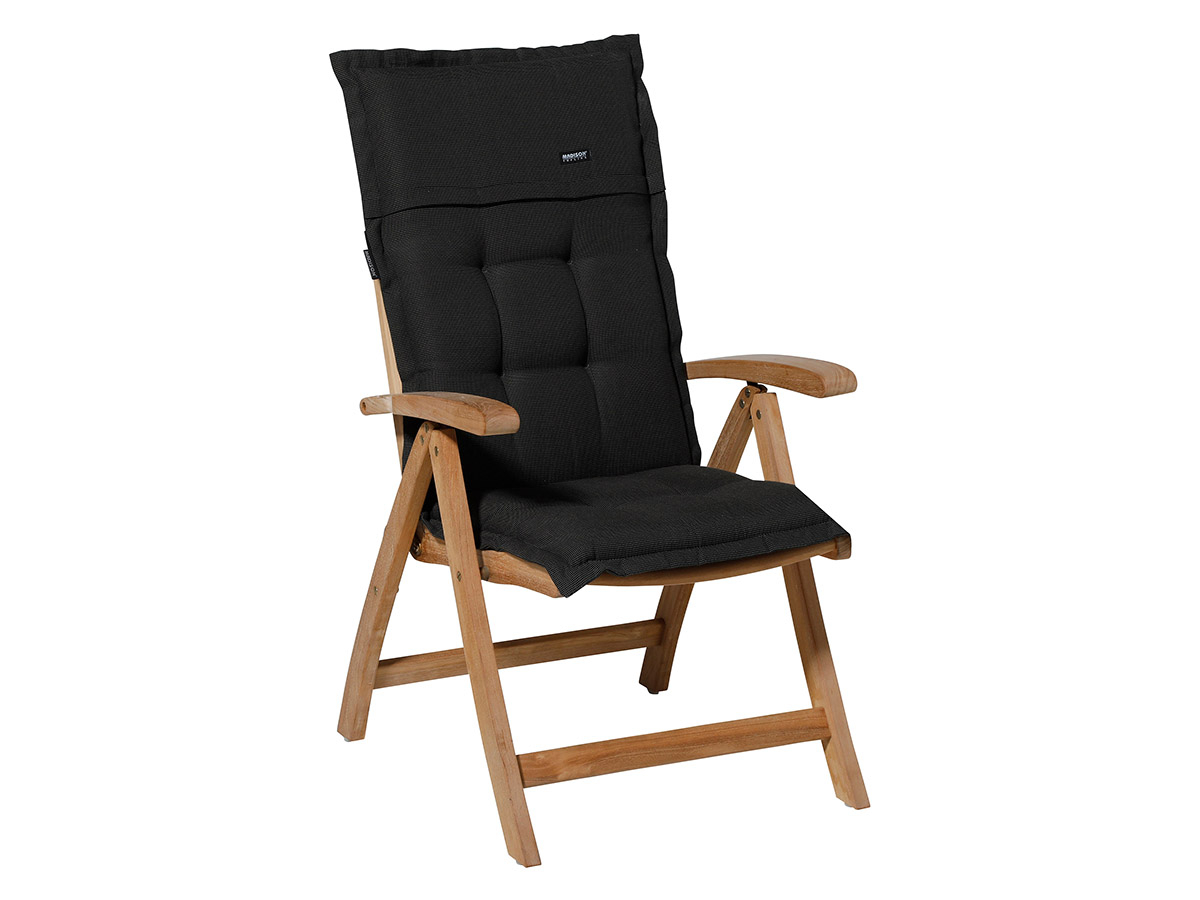 Madison Rib black hoge rug tuinkussen